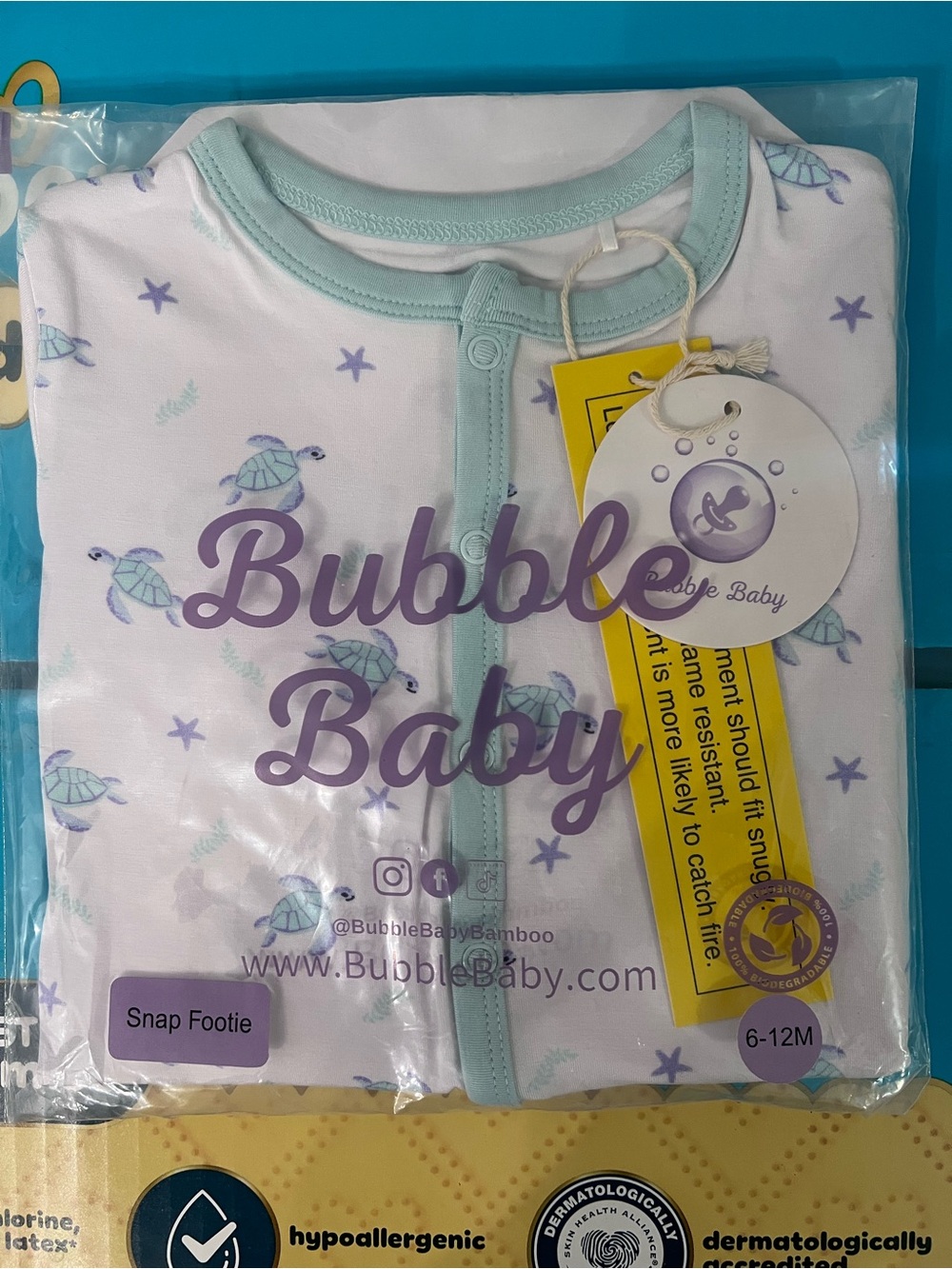 Bubble Baby Bamboo Snap Footie